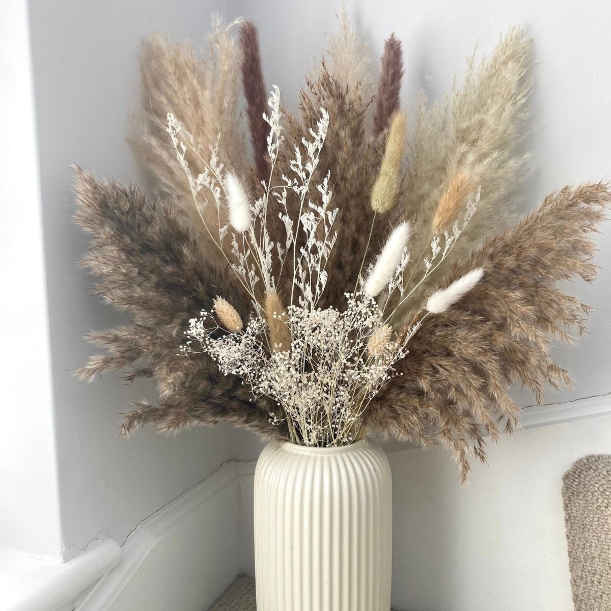 Natural Pampas Grass and Dried Flower bouquet - 70cm - Norfolk Pampas